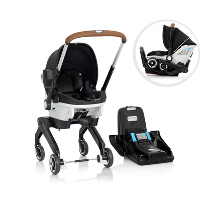 GOLD SHYFT DUALRIDE CAR SEAT & STROLLER COMBO W/ STORAGE BAG + CANOPY ONYX