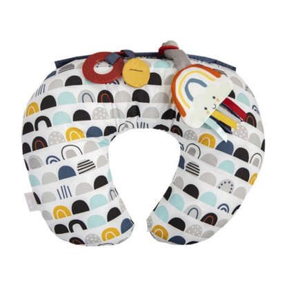 BOPPY TUMMY TIME PROP PILLOW BLACK & WHITE RAINBOWS