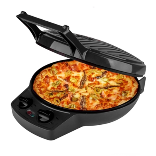 12 INCH ELECTRONIC PIZZA MAKER, BLACK
