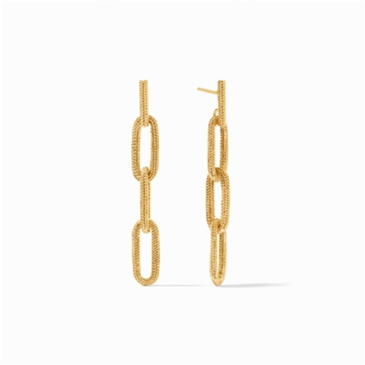 CHEVAL PAPERCLIP LINK EARRINGS, GOLD