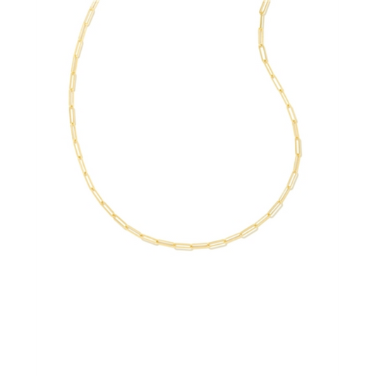 COURTNEY PAPERCLIP NECKLACE, GOLD