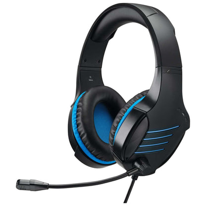 GAMING STEREO HEADSET W/ LED LIGHTS AND 6.5" CABLE BLACK/BLUE