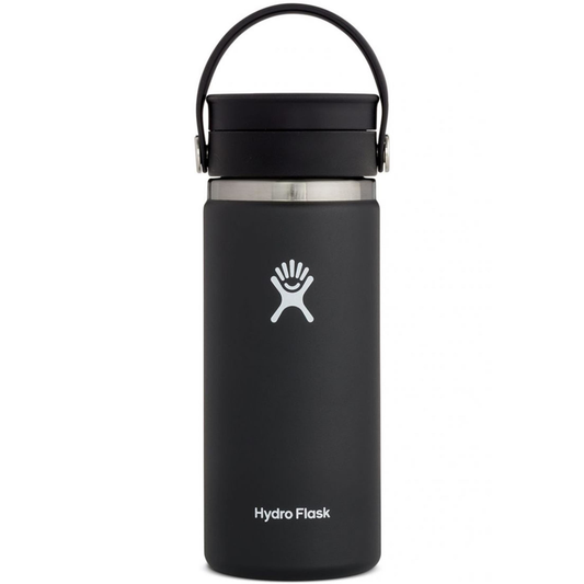 HYDRO FLASK 16 OZ. WIDE MOUTH COFFEE FLASK W/FLEX SIP LID - BLACK