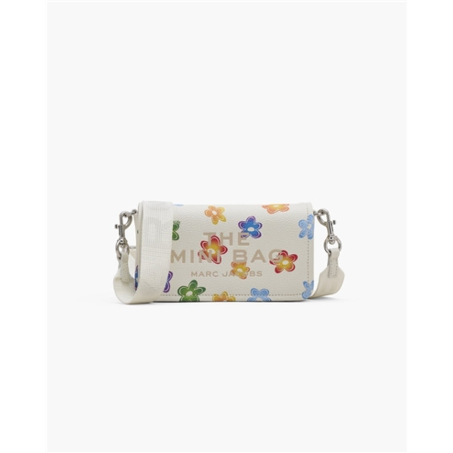 THE WILD DAISY LEATHER MINI BAG, WHITE MULTI