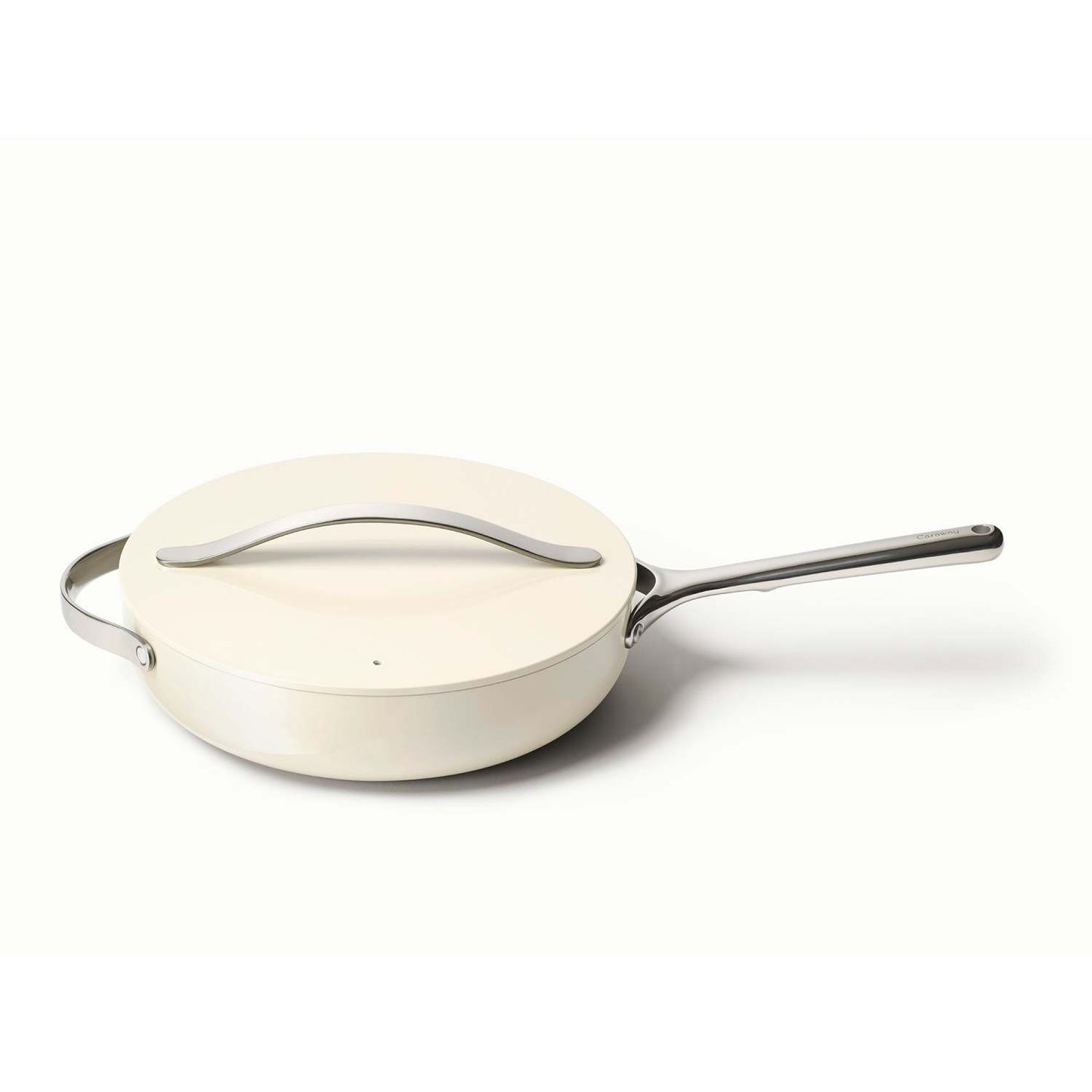 4.5QT NONSTICK CERAMIC SAUTE PAN W/ LID CREAM