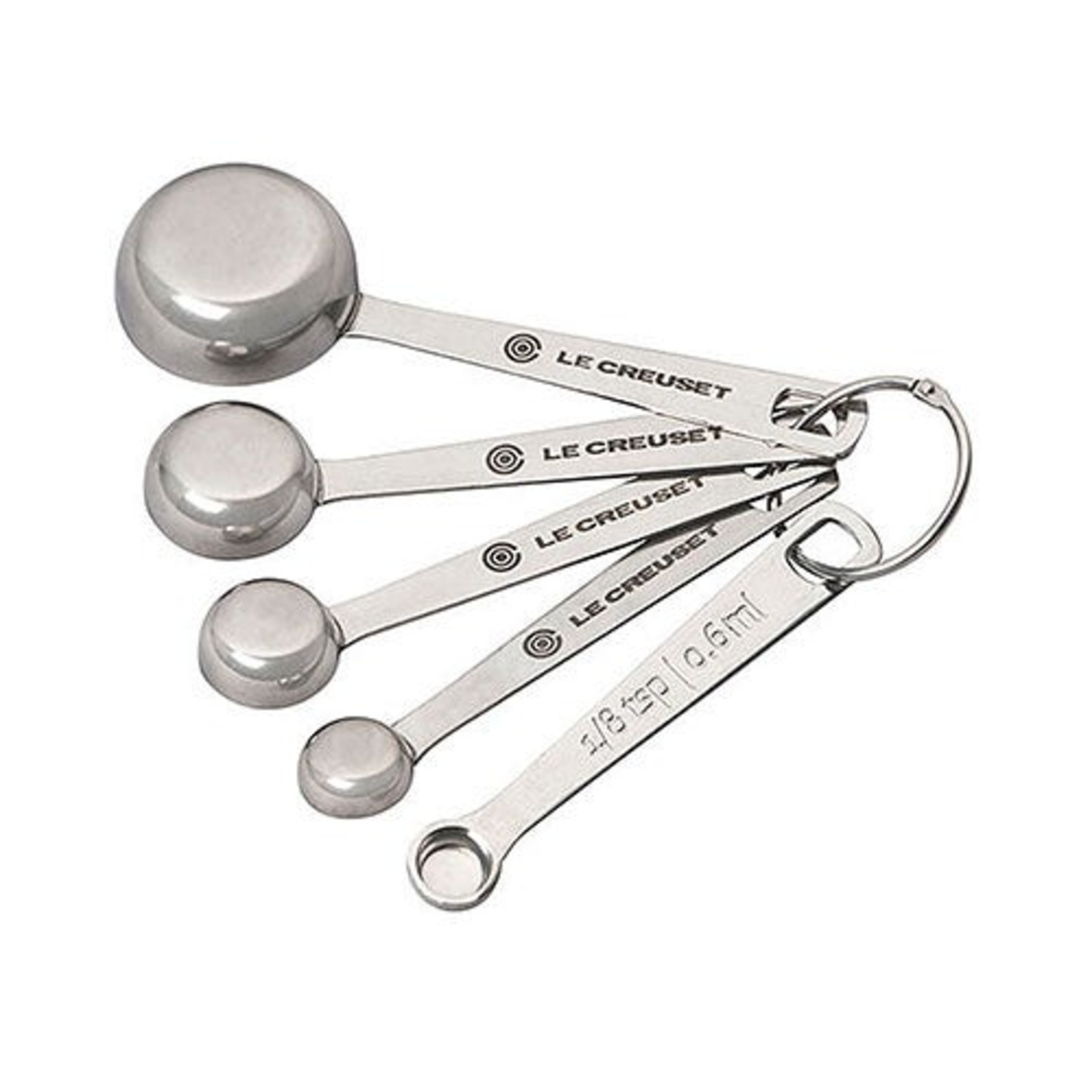 5PC STAINLESS STEEL MEASURING SPOON SET