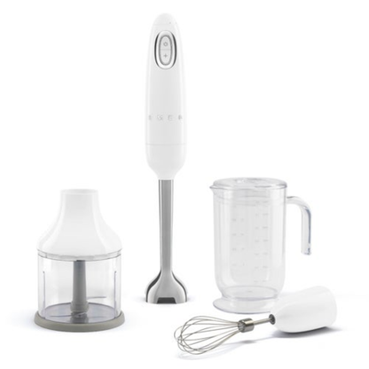 RETRO STYLE HAND BLENDER W/ ACCESSORIES WHITE