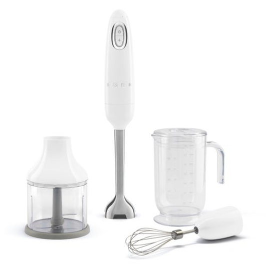RETRO STYLE HAND BLENDER W/ ACCESSORIES WHITE