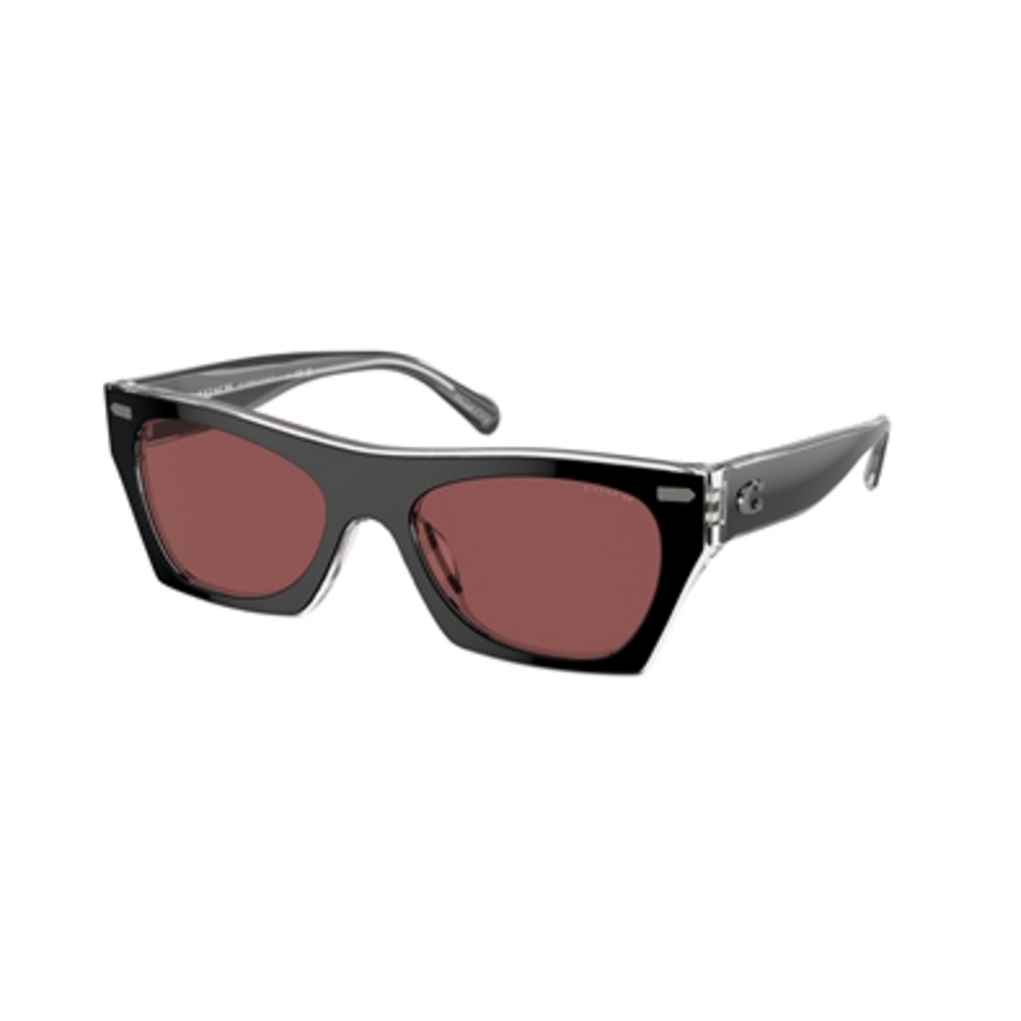 WOMENS SQUARE NON POLARIZED SUNGLASSES, BLACK/VIOLET, 52