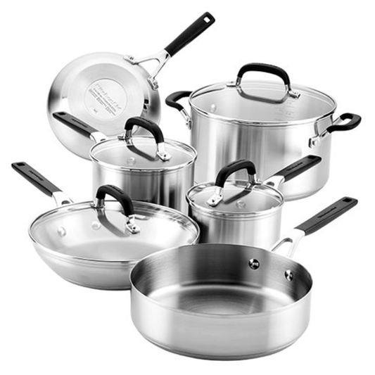10PC STAINLESS STEEL COOKWARE SET