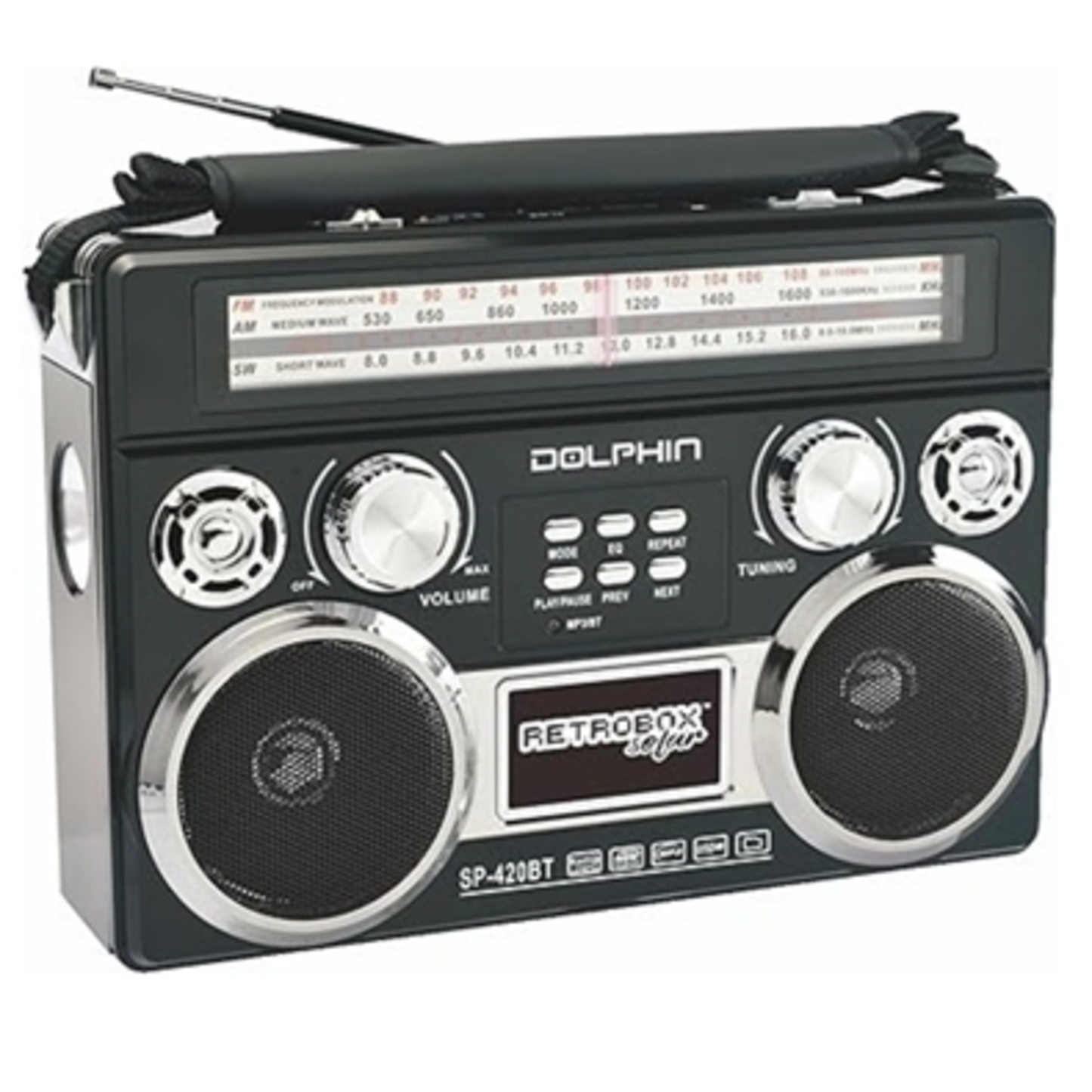 AM/FM/SW BLUETOOTH SOLAR RADIO, BLACK