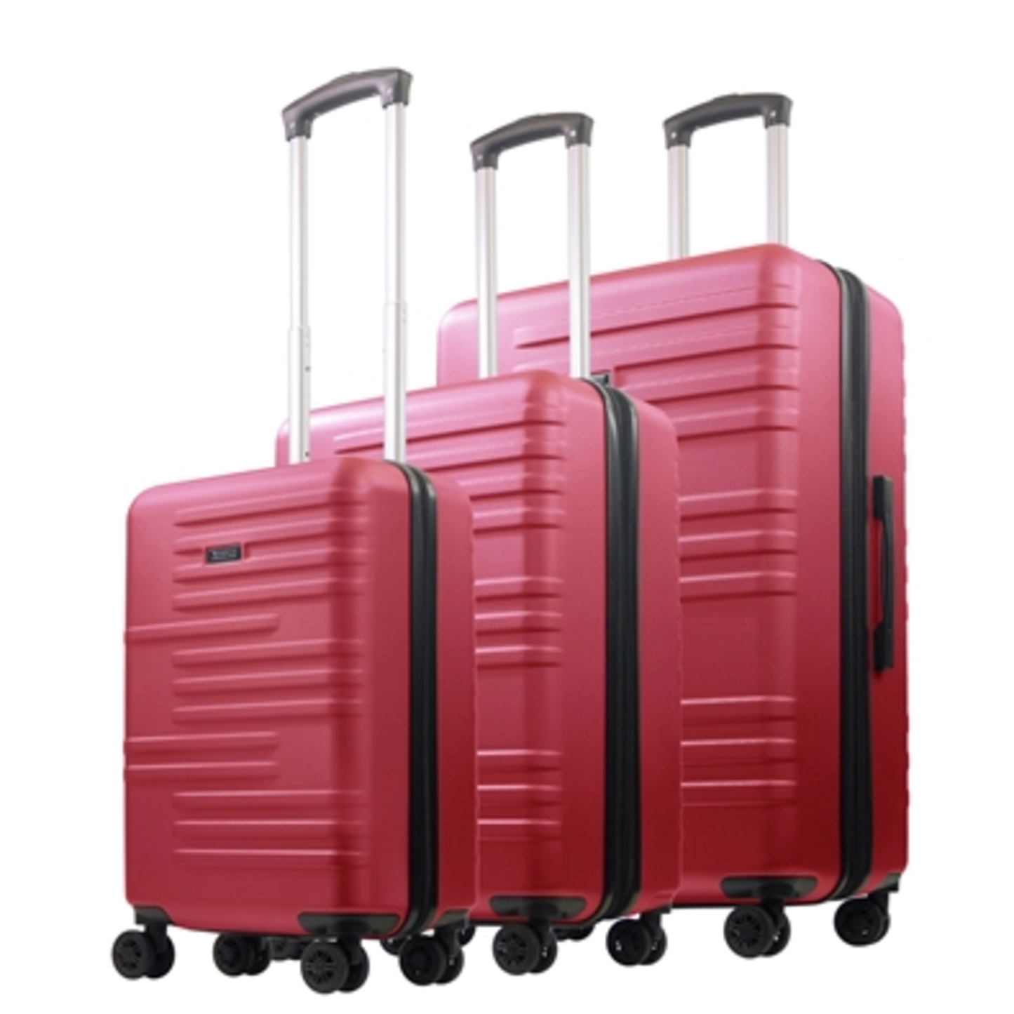 HARDSIDE LUGGAGE SET, RED, 3 PIECES