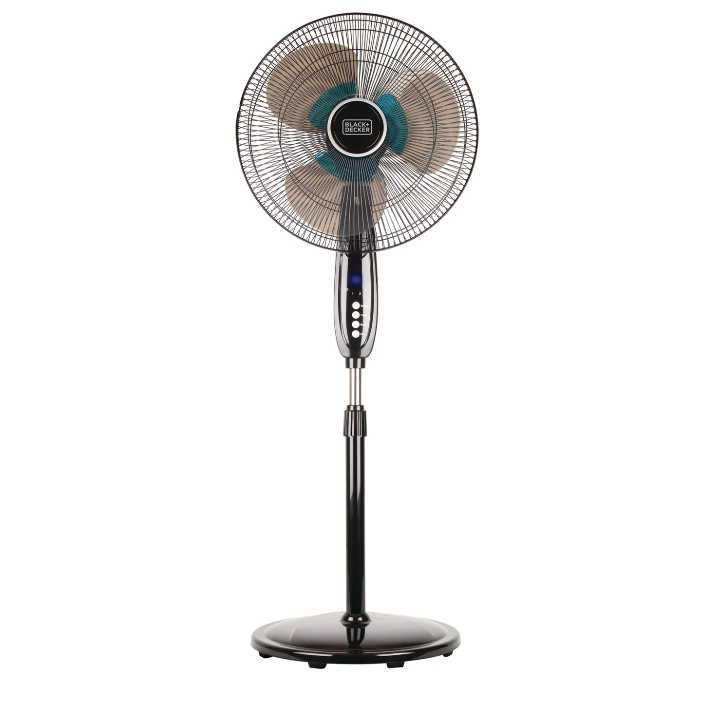 BLACK+DECKER 16 IN. DUAL BLADE STAND FAN - REMOTE, ROUND BASE