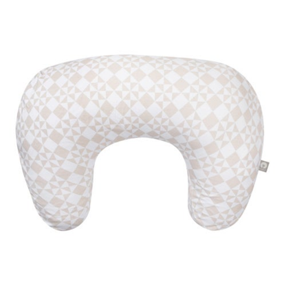 BOPPY NEW NURSING PILLOW COTTON COVER ORGANIC BEIGE CHECKERED QUILT