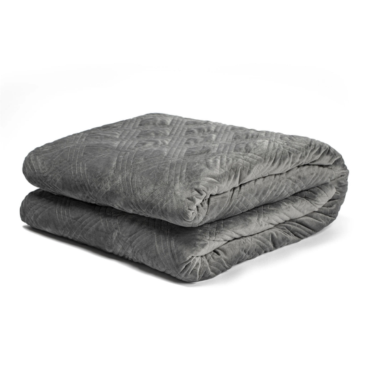 HUSH CLASSIC WEIGHTED BLANKET WITH DUVET COVER - PERSONAL 12LB - GREY