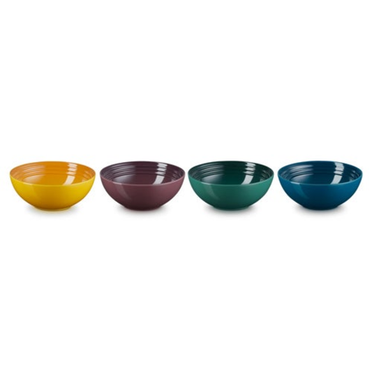 SET OF 4 VANCOUVER CEREAL & SOUP BOWLS MULTICOLOR