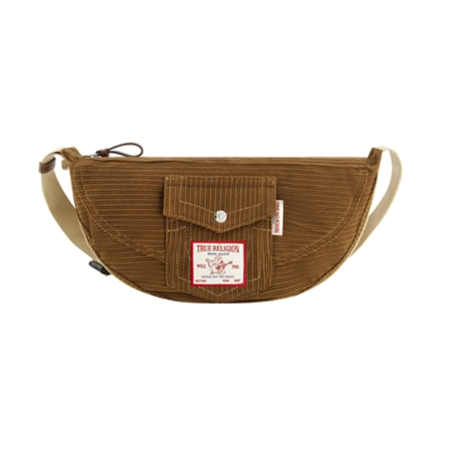 CORDUROY SOFT HOBO BAG, BROWN, 7.5 X 15.5''