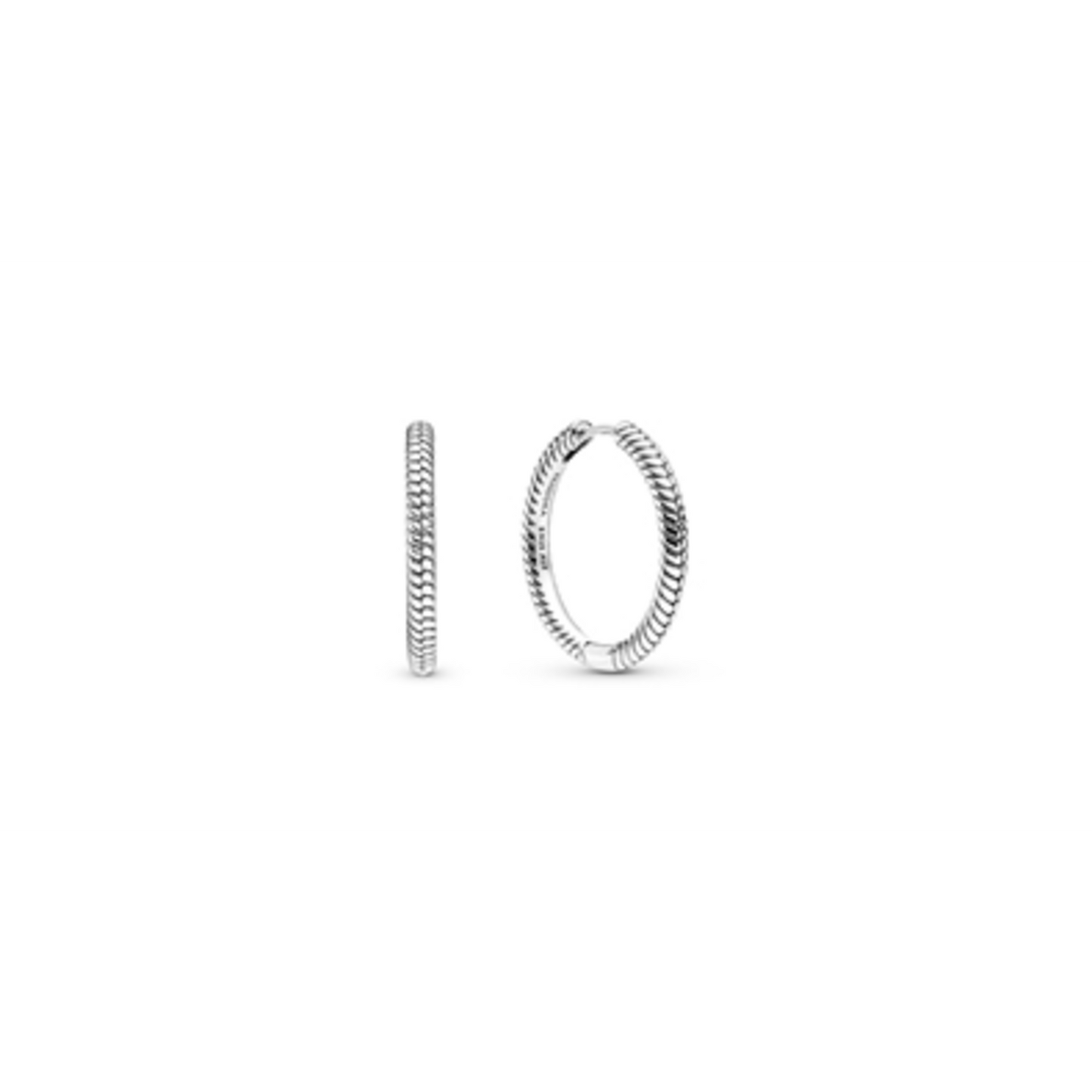 PANDORA MOMENTS CHARM HOOP EARRINGS, STERLING SILVER