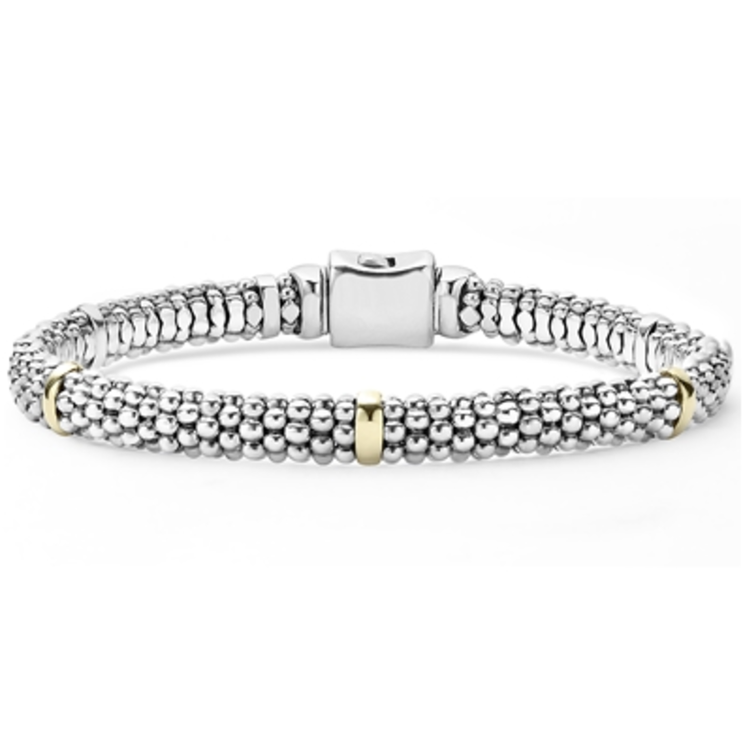GOLD STATION CAVAIR BRACELET, MEDIUM