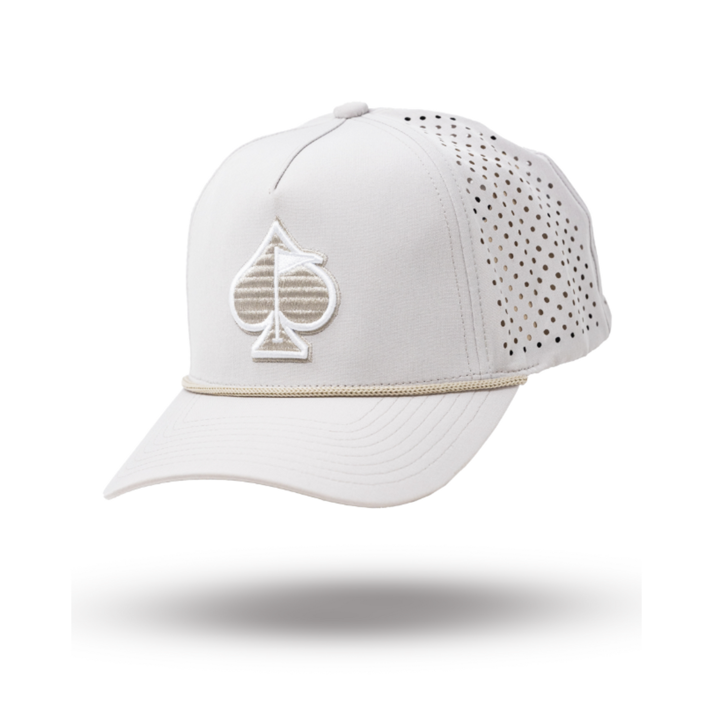 PERFORATED ROPE HAT - BONE