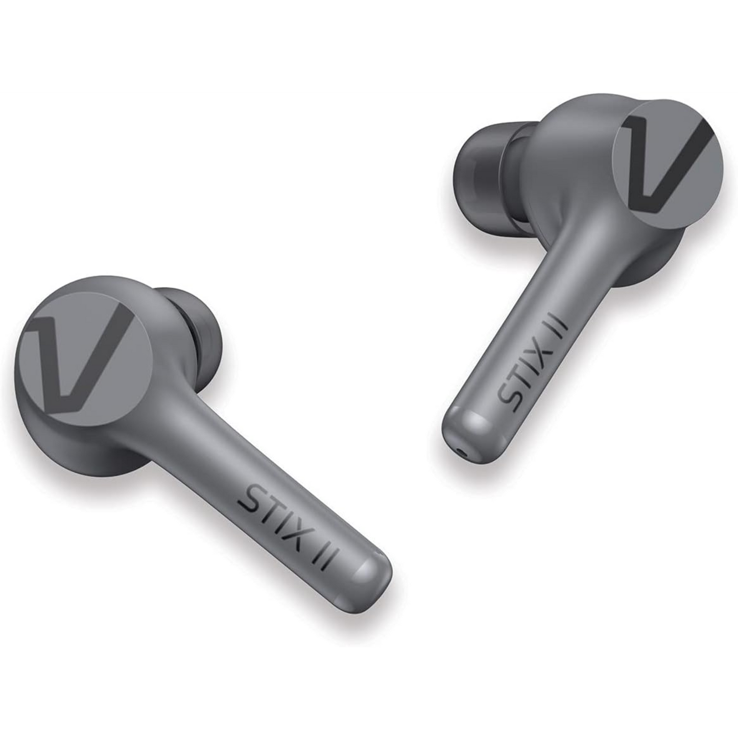VEHO STIX II TRUE WIRELESS EARPHONES WITIH QUAD PRO MICROPHONE & CHARGING CASE - MIRAGE GREY