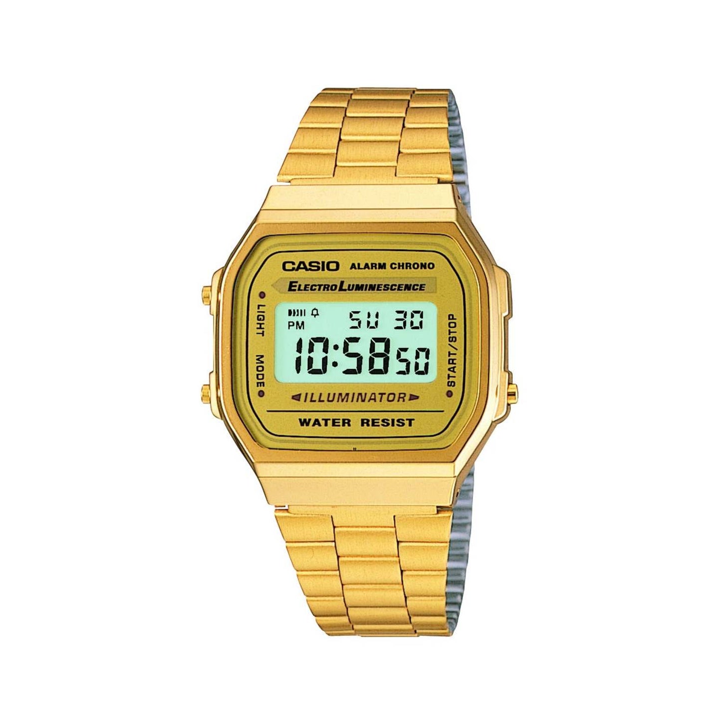 UNISEX VINTAGE DIGITAL GOLD-TONE BRACELET WATCH