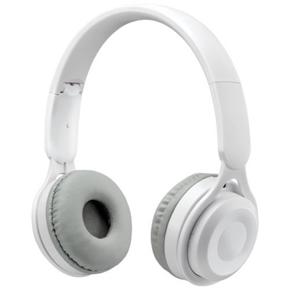 BLUETOOTH ON-EAR HEADPHONES W/ BUILT-IN MICROPHONE WHITE