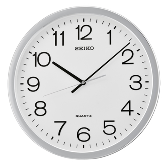 OFFICE CLASSIC WALL CLOCK, SILVER, 12"