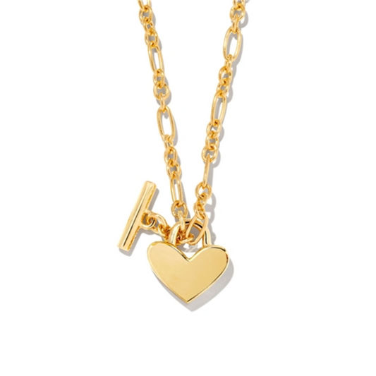 HEART PADLOCK PENDANT NECKLACE, 18K GOLD VERMEIL