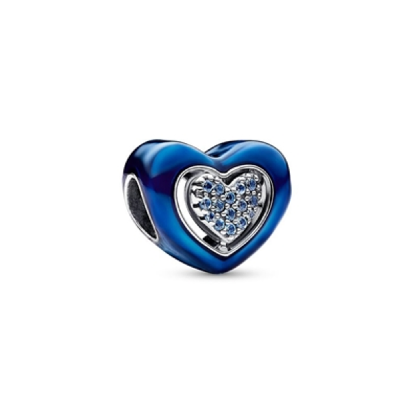 SPINNABLE HEART CHARM, BLUE