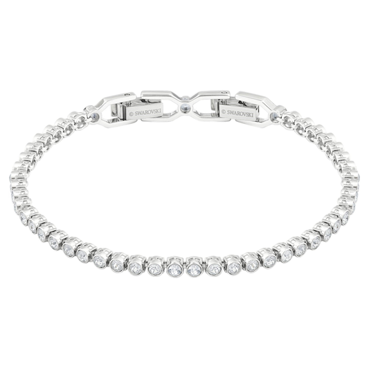 SWAROVSKI IMBER ROUND CUT, WHITE, RHODIUM PLATED