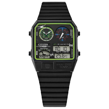 MENS QUARTZ STAR WARS TRENCH RUN STAINLESS STEEL WATCH BLACK DIAL