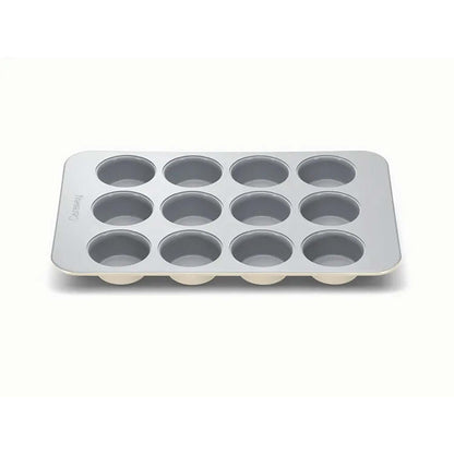 12 CUP NONSTICK CERAMIC MUFFIN PAN CREAM