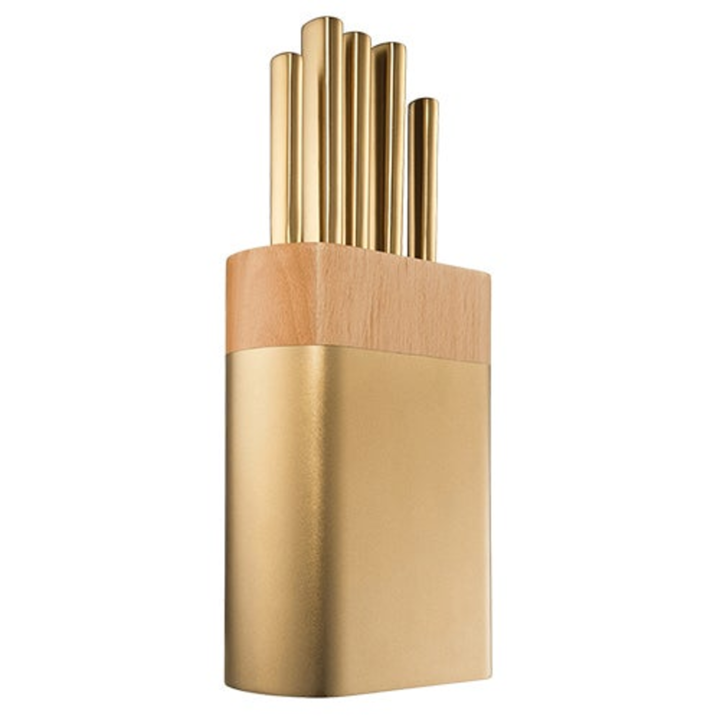 DAISHO NARA 6PC KNIFE BLOCK BRASS