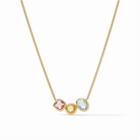 KALEIDOSCOPE DELICATE NECKLACE, MULTI STONE