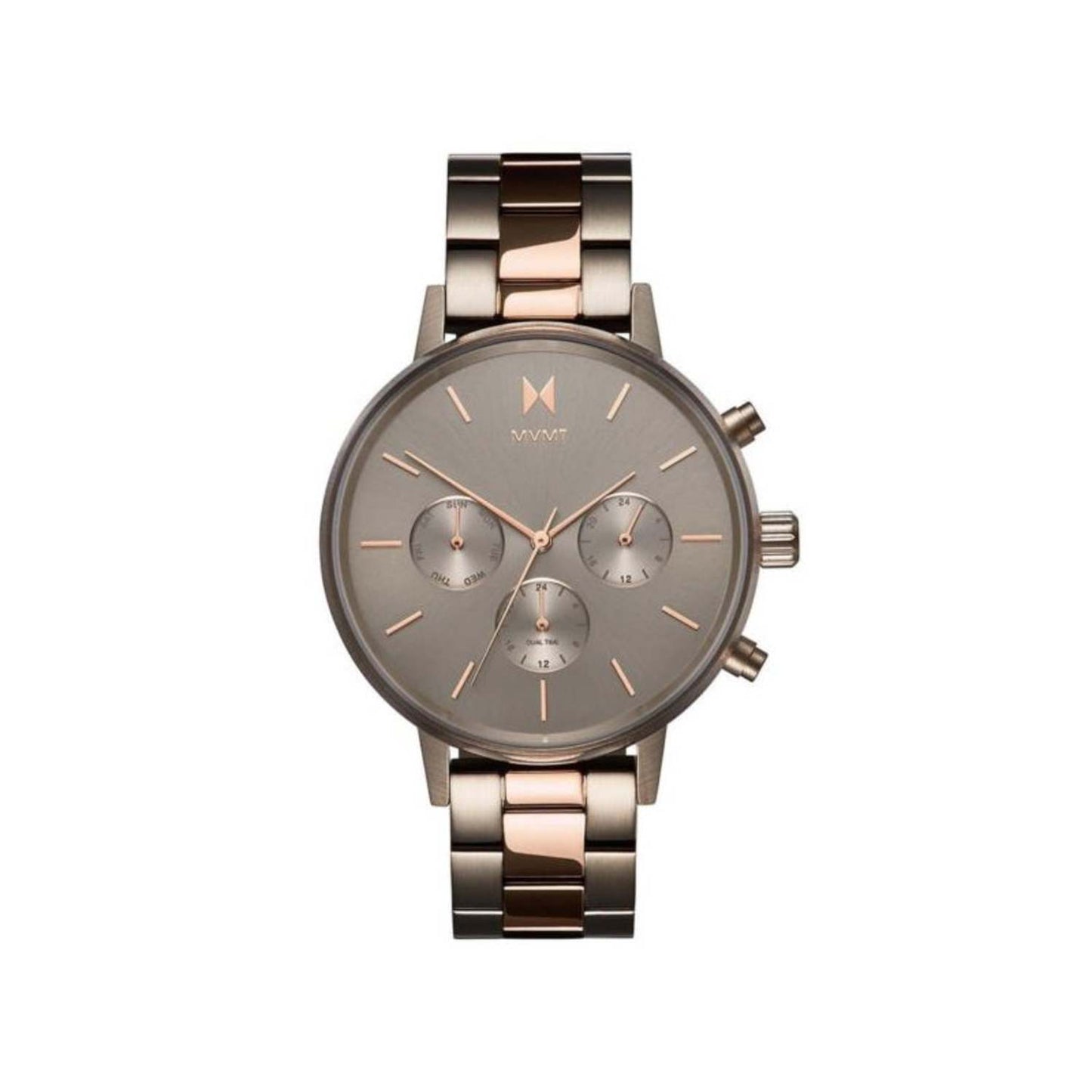 LADIES NOVA ORION TITANIUM & ROSE GOLD SS CHRONOGRAPH WATCH TITANIUM DIAL