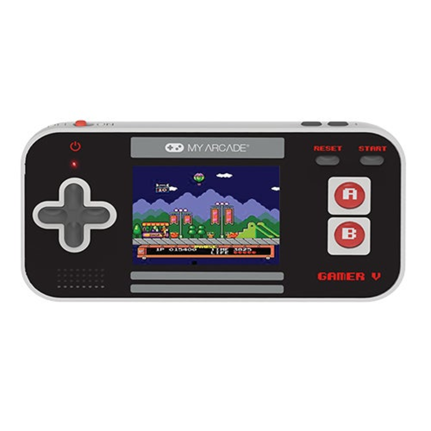 GAMER V CLASSIC HANDHELD GAMING SYSTEM BLACK/GRAY/RED