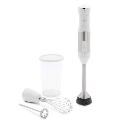 VARIABLE SPEED IMMERSION HAND BLENDER W/ ATTACHMENTS WHITE