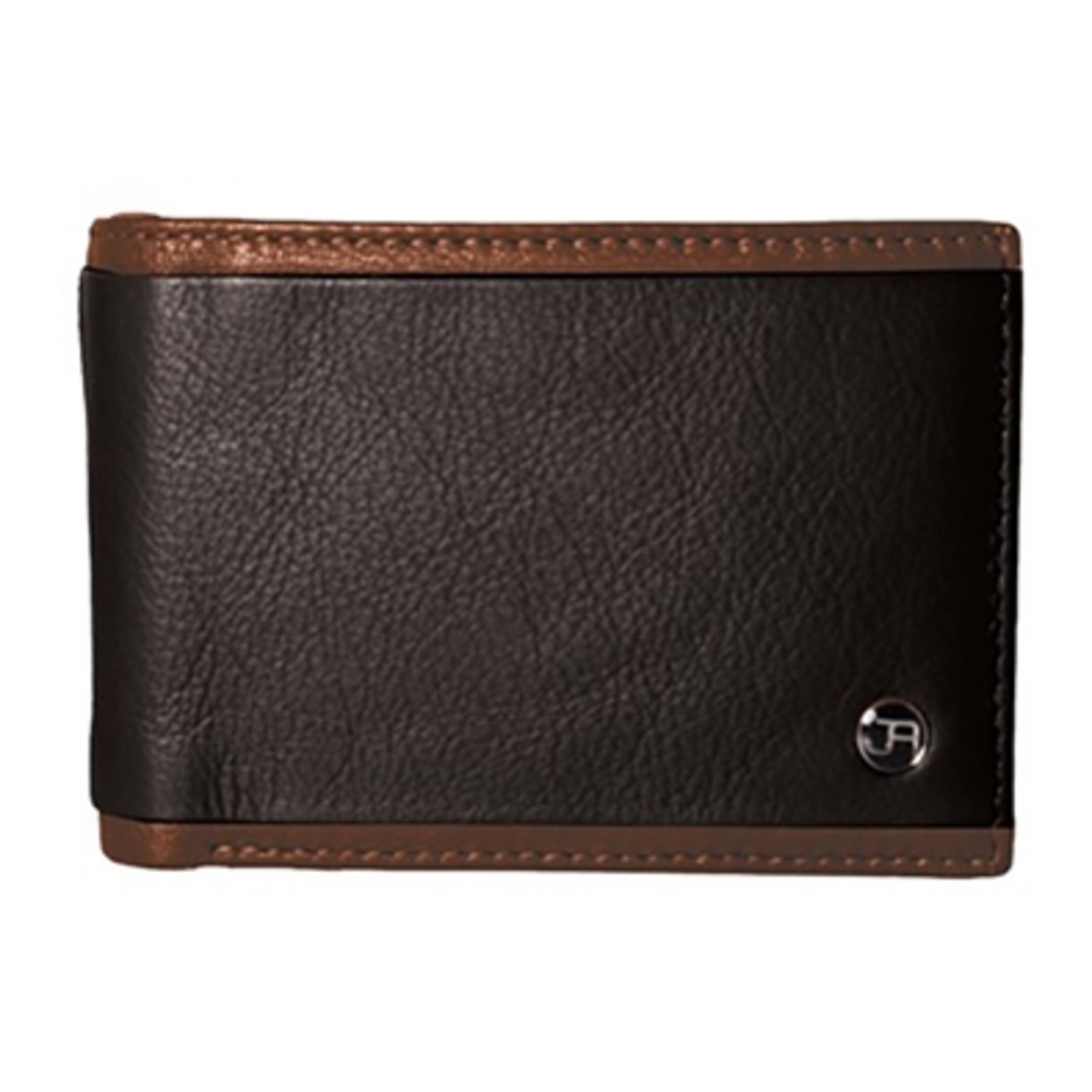 ORGANIC WALLET, TWO-TONE, BI-FOLD WALLET, BLACK/COGNAC