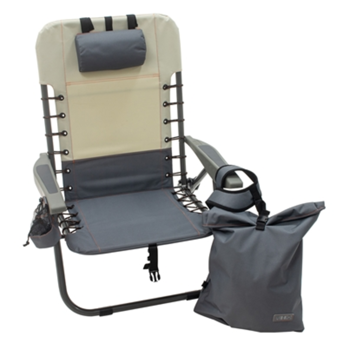 ROPED REMOVABLE BACKPACK CHAIR, SLATE-PUTTY
