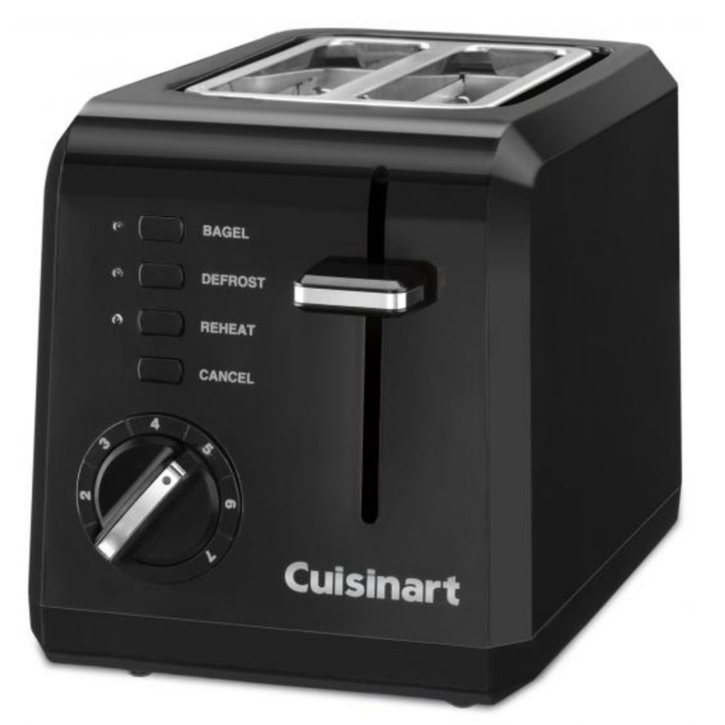 CUISINART COMPACT 2-SLICE PLASTIC TOASTER - BLACK
