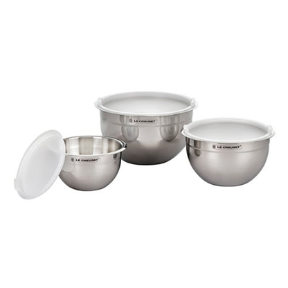 STAINLESS STEEL MIXING BOWLS SET OF 3