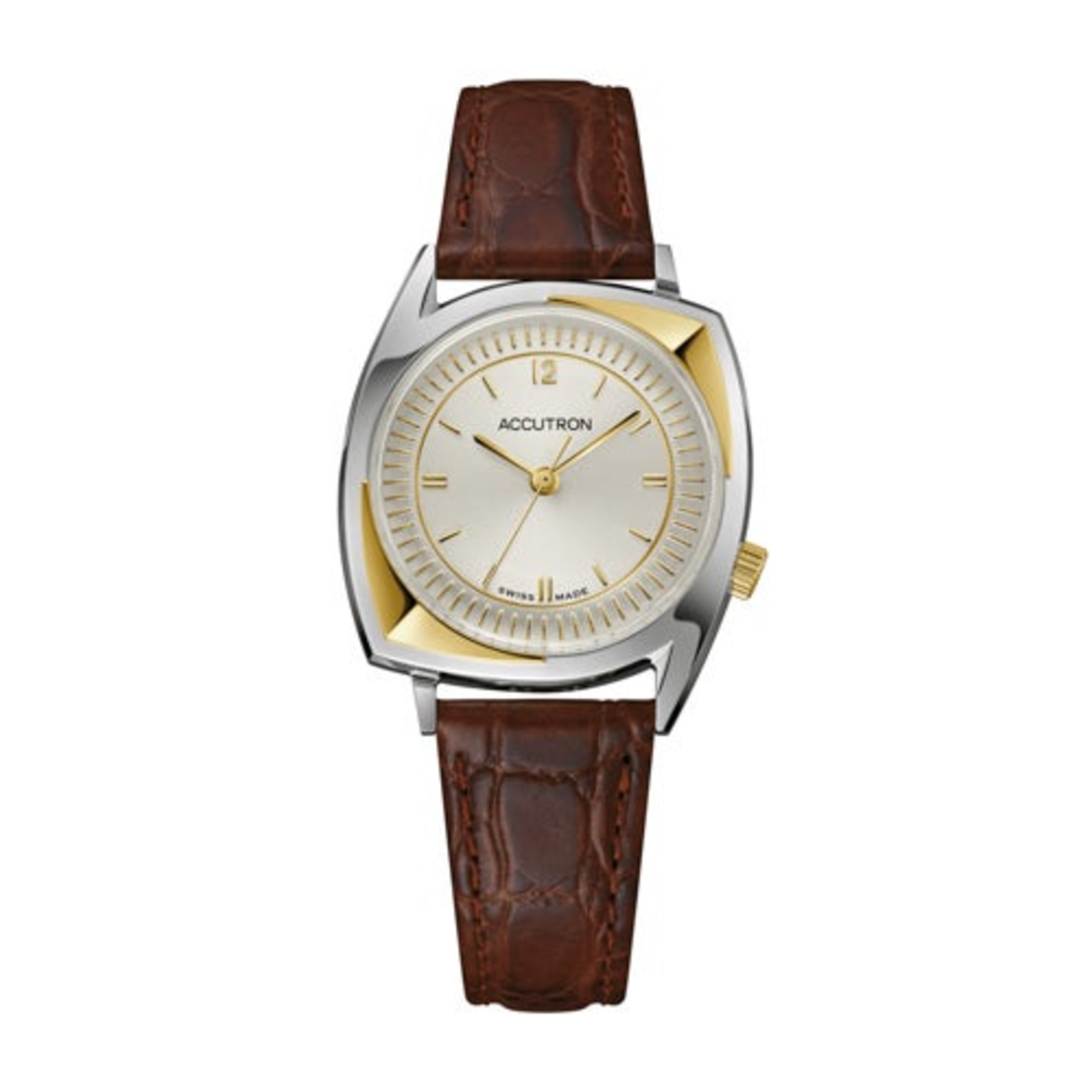 UNISEX LEGACY AUTOMATIC 203 BROWN LEATHER STRAP WATCH CHAMPAGNE DIAL