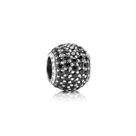SILVER AND BLACK PAVE BALL