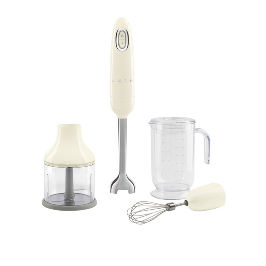 SMEG NEW TRITAN RENEW HAND BLENDER W/ ACCESSORIES - CREAM
