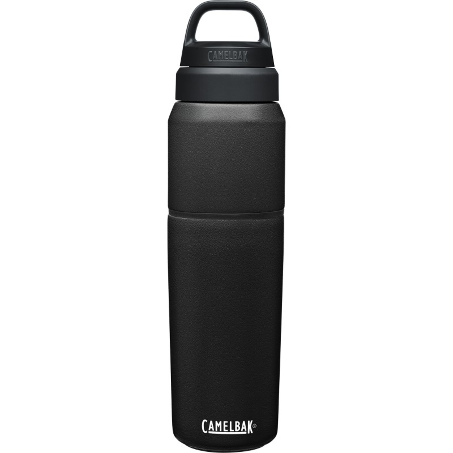 MULTIBEV 22 OUNCE INSULATED BOTTLE AND 16 OUNCE CUP - (BLACK STAINLESS STEEL)