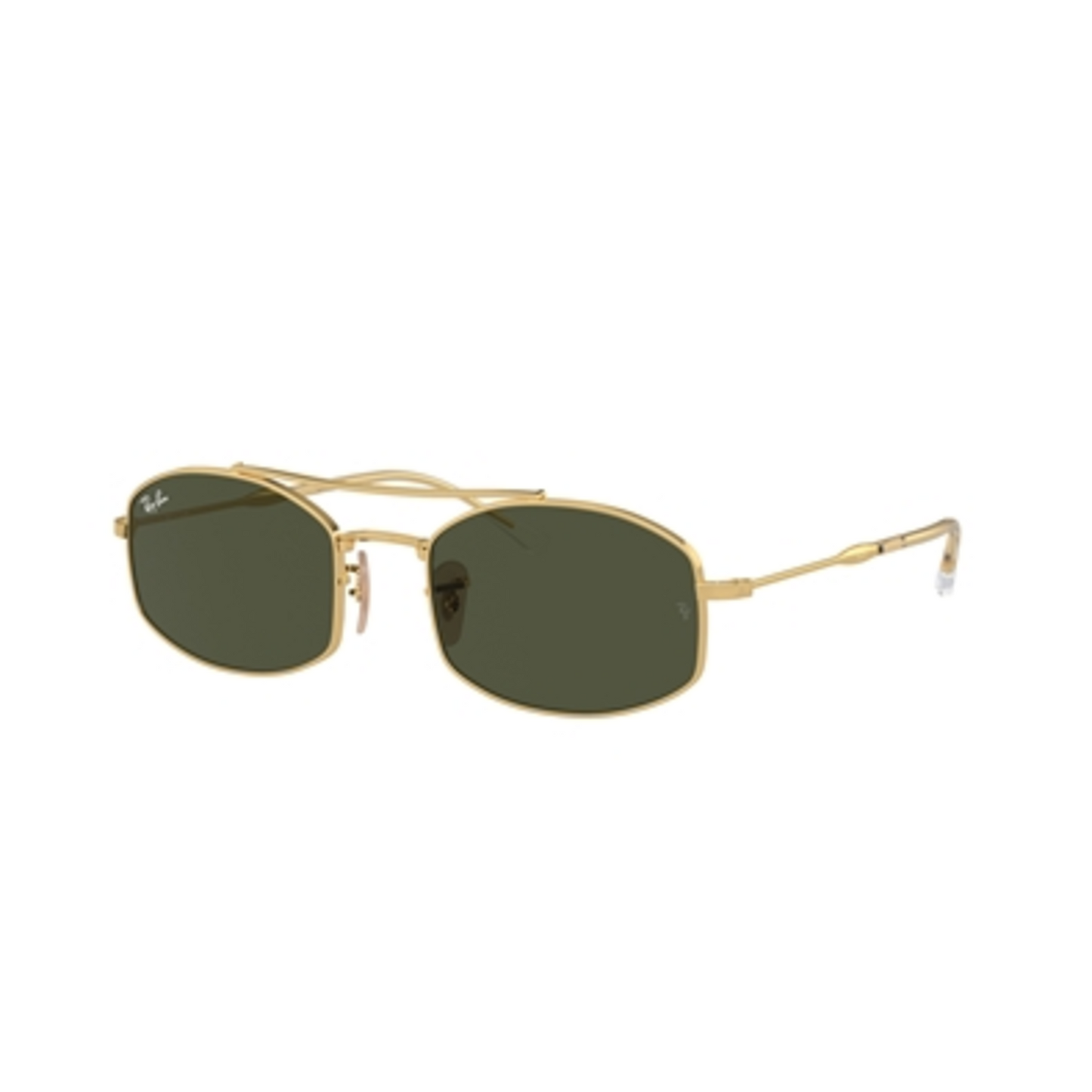 OVAL UNISEX NON-POLAR SUNGLASSES, GOLD/GREEN, 51