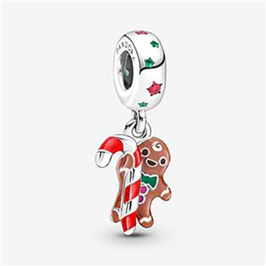 GINGERBREAD MAN DANGLE CHARM, MULTICOLOR