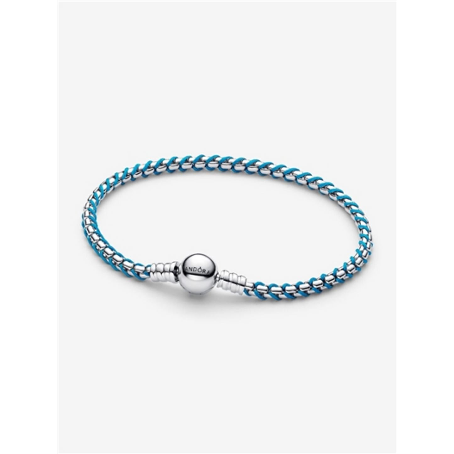 BLUE CORD BOX CHAIN BRACELET, 9.1"