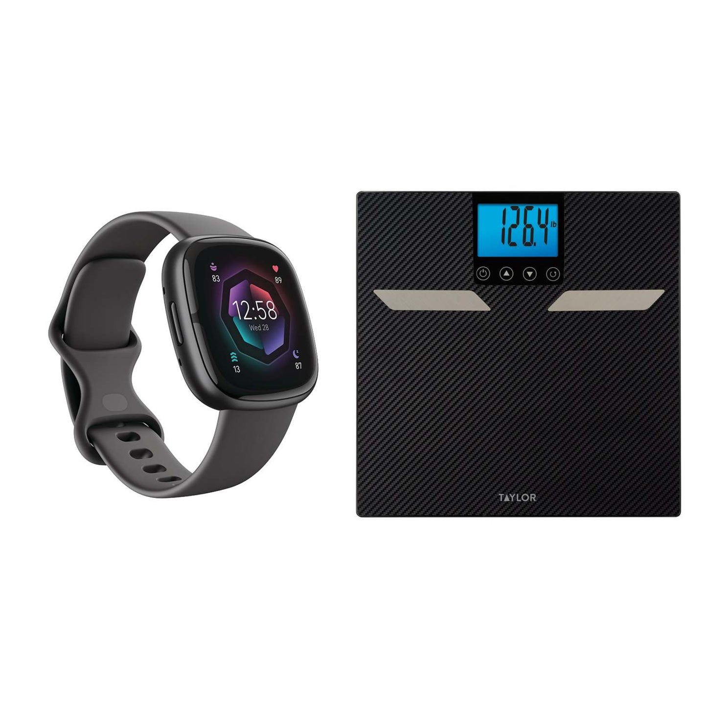 SENSE 2 ADVANCED HEALTH SMARTWATCH W/ BODY COMPOSITION SCALE